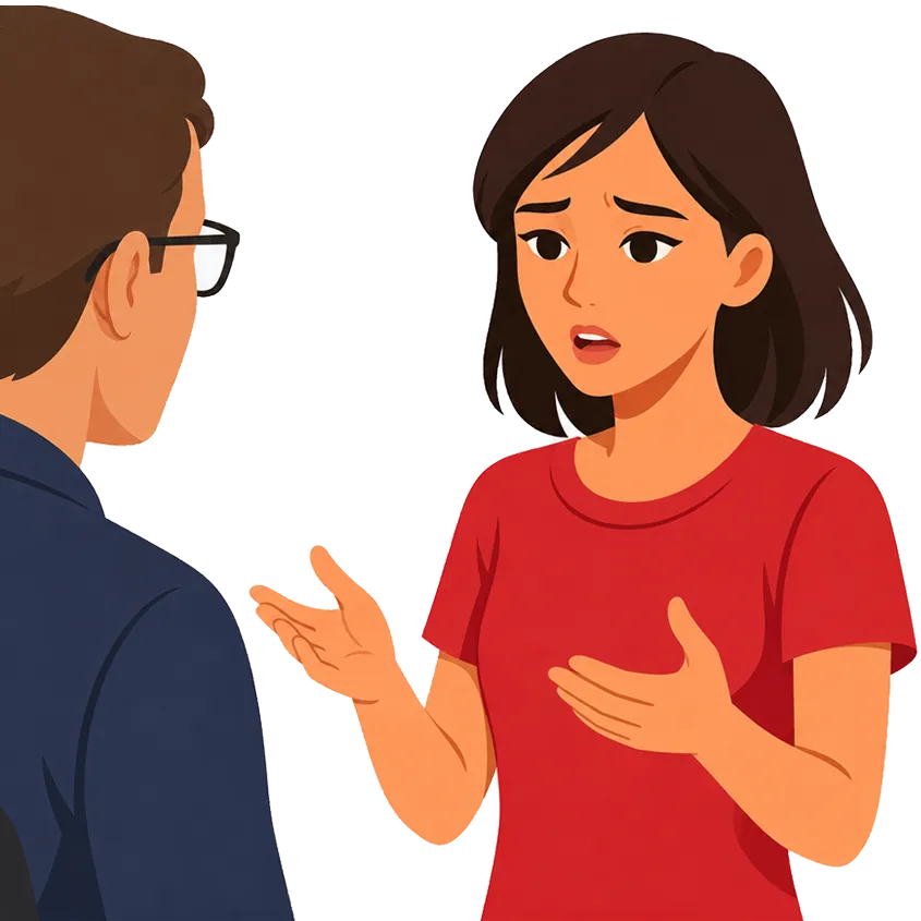 授業中に困っている様子