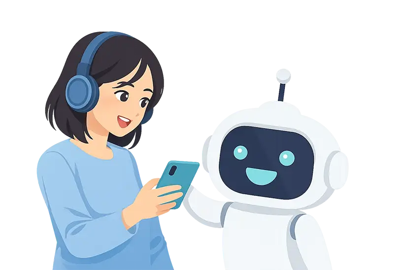 AIチューターと学習する様子